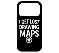 Custodia per iPhone 17 Pro I Get Lost Disegno Mappe Geografia Divertente Citazioni Nerd