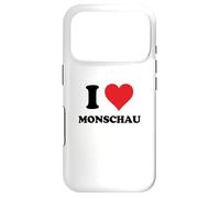 Custodia per iPhone 17 Pro I Heart Monschau Germany Love German Souvenir Item