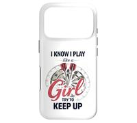 Custodia per iPhone 17 Pro I Know I Play Like A Girl Try To Keep Up Funny Dart Player