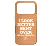 Custodia per iPhone 17 Pro I Look Better Bent Over Book See Back for Details Peach Butt