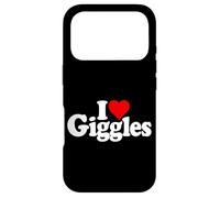 Custodia per iPhone 17 Pro I LOVE CUORE GIGGLES RIDERE UMORISMO