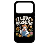 Custodia per iPhone 17 Pro I Love Farming Chicken Girasole Trattore