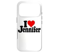 Custodia per iPhone 17 Pro I LOVE HEART JENNIFER JEN JENNY NOME SU UN TEE