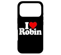 Custodia per iPhone 17 Pro I LOVE HEART ROBIN NOME SU UN TEE