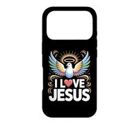 Custodia per iPhone 17 Pro I Love Jesus Inspirational Fedele Espressione Con Colomba