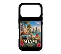Custodia per iPhone 17 Pro I Love Miami FL., Miami Tropical Beach Vintage Travel Poster