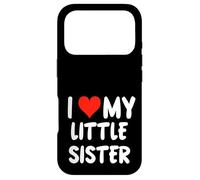 Custodia per iPhone 17 Pro I Love My Little Sister - Cuore - Carino Family Matching