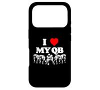 Custodia per iPhone 17 Pro I Love My Quarterback QB Funny Offensive Line Football OL