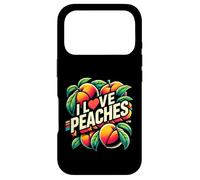 Custodia per iPhone 17 Pro I Love Pesche Frutta Divertente Vegano Vegetariano