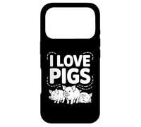 Custodia per iPhone 17 Pro I Love Pigs Carino Piggy Farm Animals