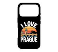 Custodia per iPhone 17 Pro I Love Praga Tramonto Castle Bridge