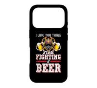 Custodia per iPhone 17 Pro I Love Two Things FireFighting Beer Firefighter Fireman