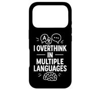 Custodia per iPhone 17 Pro I Overthink in Multiple Languages Divertente Cervello Citazione