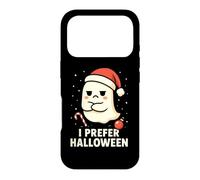 Custodia per iPhone 17 Pro I Prefer Halloween Ghost Santa Hat Sarcastic Christmas