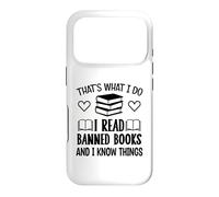Custodia per iPhone 17 Pro I Read Banned Books I Know Things,Banned Book Lover Bookish