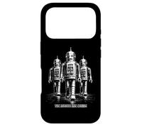 Custodia per iPhone 17 Pro I robot stanno arrivando retro fantascienza robot invasione