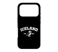 Custodia per iPhone 17 Pro Iceland Puffin Vintage Icelandic Souvenir