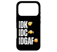 Custodia per iPhone 17 Pro IDK IDC IDGAF, Non mi interessa, Non lo so, Sarcastico Divertente