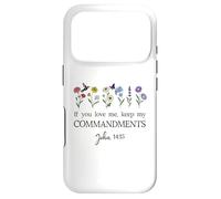 Custodia per iPhone 17 Pro If You Love Keep My Commandments John 14:15 Bible Verse God
