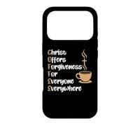 Custodia per iPhone 17 Pro Il Cristo del caffè offre perdono a tutti, ovunque Dio