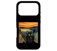 Custodia per iPhone 17 Pro Il gatto nero urlo di Munch Edvard famoso dipinto divertente