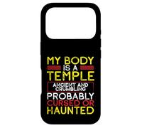 Custodia per iPhone 17 Pro Il mio corpo un tempio antico sbriciolamento maledetto sarcasmo infestato