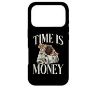 Custodia per iPhone 17 Pro Il tempo è denaro, contanti, attività commerciale, milionario, criptovaluta, ricco.