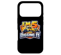 Custodia per iPhone 17 Pro I'm 5 And Digging It Boys Camion da costruzione per il 5 ° compleanno