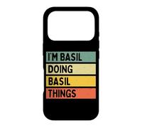 Custodia per iPhone 17 Pro I'm Basil Doing Basil Things Divertente Citazione Personalizzata