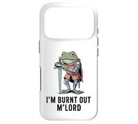 Custodia per iPhone 17 Pro Im Burnt Out MLord Funny Knight Frog Meme Boys Men Sarcastic