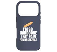 Custodia per iPhone 17 Pro I'm so hardcore mangia dolore colazione gioco di parole francese Meme sul retro
