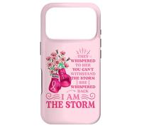 Custodia per iPhone 17 Pro I'm The Storm Boxing Warrior Nastro rosa da donna per cancro al seno