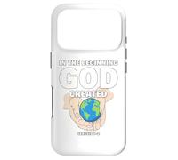 Custodia per iPhone 17 Pro In The Beginning GOD Created - Christian Creation Genesis