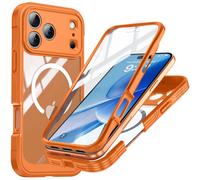 Custodia per iPhone 17 Pro in vetro 9H a prova di sporco, urti e acqua con supporto magnetico wireless