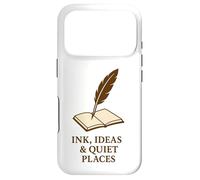 Custodia per iPhone 17 Pro Inchiostro, idee e luoghi tranquilli - Libro penna d'oca