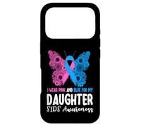 Custodia per iPhone 17 Pro Indosso rosa e blu per mia figlia Supporto per la consapevolezza SIDS
