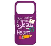 Custodia per iPhone 17 Pro Insegnare nelle mie vene Gesù nel mio cuore insegnante di scuola domenicale