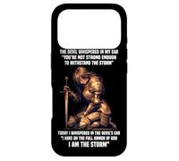 Custodia per iPhone 17 Pro Io Sono La Tempesta Armatura Di Dio Preghiera Guerriero Donna Cristiana