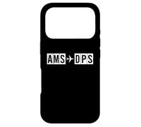 Custodia per iPhone 17 Pro Itinerario di volo AMS DPS da Amsterdam a Bali Air Codes