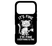 Custodia per iPhone 17 Pro It's Fine I'm Fine Everything is Fine Cat Owner Funny Daying