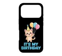 Custodia per iPhone 17 Pro It's My Birthday Kawaii Cat