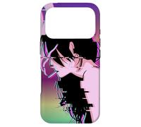 Custodia per iPhone 17 Pro Japanese Vaporwave Sad Anime Girl Game Over Indie Aesthetic