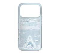 Custodia per iPhone 17 Pro Jaws 50th Anniversary Poster Sketched Blue Style 2-Sided