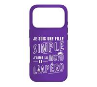 Custodia per iPhone 17 Pro Je suis une Fille Simple J'aime la Moto et l'Apéro