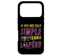 Custodia per iPhone 17 Pro Je suis une Fille Simple J'aime le Tennis et L'Apéro