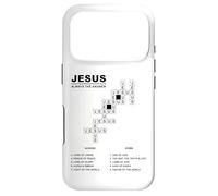 Custodia per iPhone 17 Pro JESUS, Always The Answer - Christian Faith Crossword Puzzle
