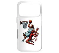 Custodia per iPhone 17 Pro Jesus Dunking On The Devil Pallone Da Pallacanestro Cool Bball
