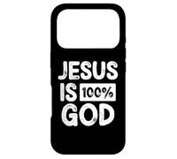 Custodia per iPhone 17 Pro Jesus Is 100 Percent God Christian Faith Statement