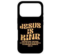 Custodia per iPhone 17 Pro Jesus Is King Bible Verse John 14:6 Christian God Religious