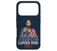 Custodia per iPhone 17 Pro Jesus Loves You Bro Christian Religious Faith
